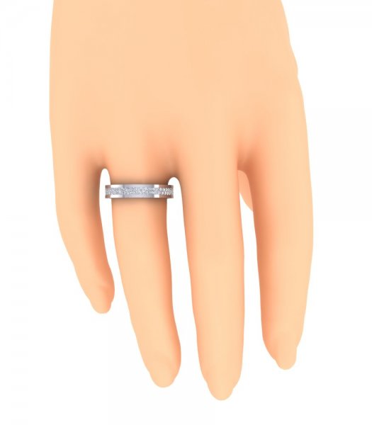 Обручальное кольцо с бриллиантами В-107 - превью 4