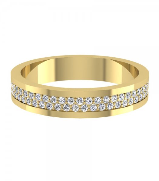 Обручальное кольцо с бриллиантами В-107 - превью 3