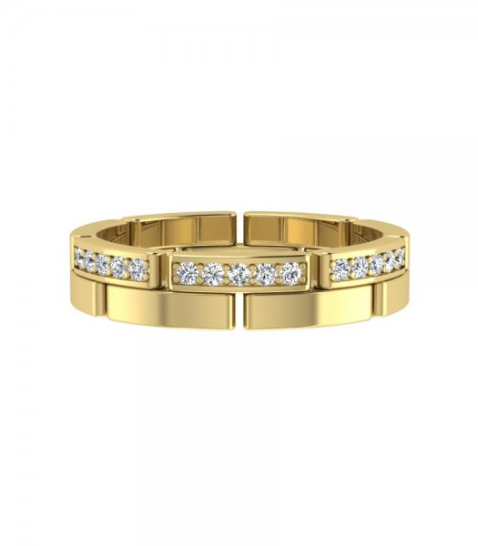 Обручальное кольцо с бриллиантами В-111 - превью 3