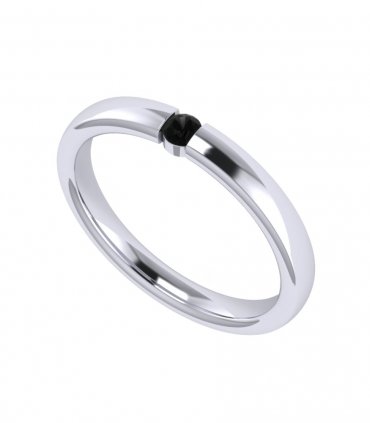 Кольцо с черным бриллиантом В-241 - фото