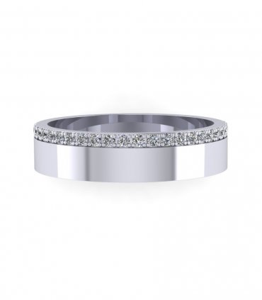 Кольцо с дорожкой бриллиантов  В-114 - превью 5
