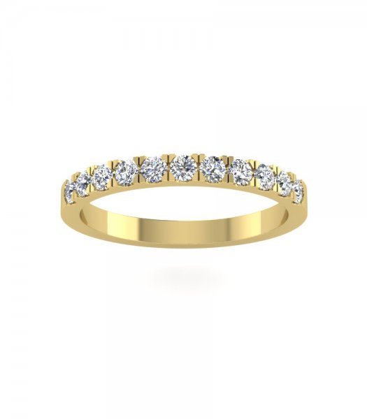 Обручальное кольцо с дорожкой бриллиантов В-207 - превью 3