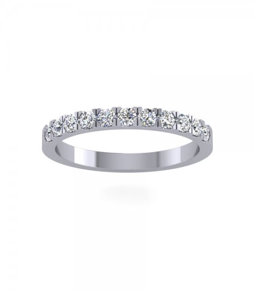 Обручальное кольцо с дорожкой бриллиантов В-207 - превью 1