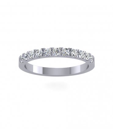 Обручальное кольцо с дорожкой бриллиантов В-207 - фото
