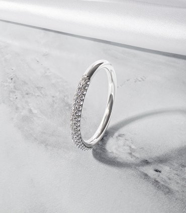 Кольцо с дорожкой с бриллиантами В-145 - фото