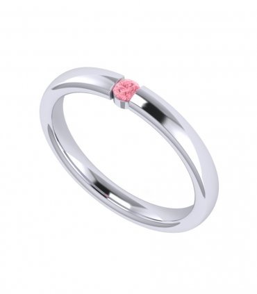 Кольцо с розовыми бриллиантами В-356 - фото