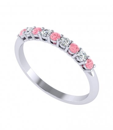 Кольцо с розовыми бриллиантами В-355 - фото