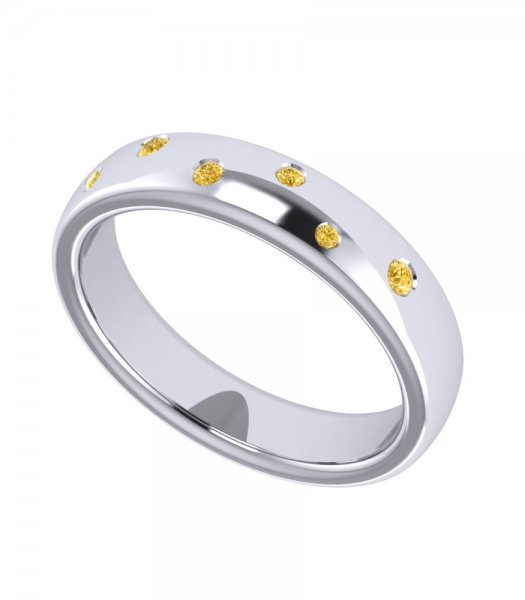 Кольцо с желтыми бриллиантами В-5555 - превью 1