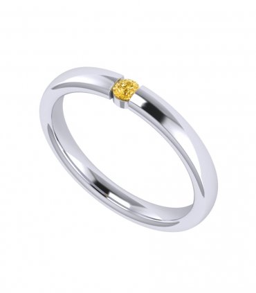 Кольцо с желтыми бриллиантами В-503 - фото