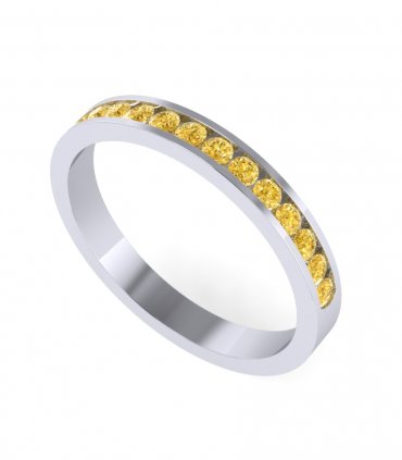 Кольцо с желтыми бриллиантами В-504 - фото