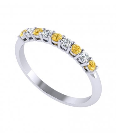 Кольцо с желтыми бриллиантами В-502 - фото