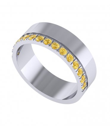 Кольцо с желтыми бриллиантами В-500 - фото