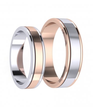 Плоские обручальные кольца Е-216 - превью 1