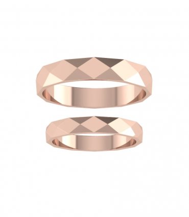 Обручальные кольца розовое золото Е-307-R - превью 1