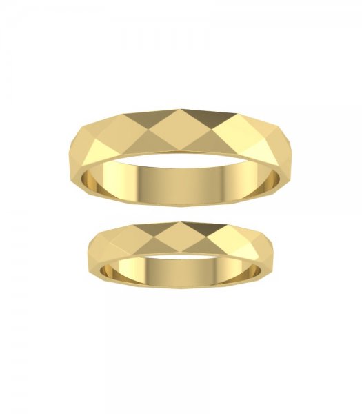 Обручальные кольца с алмазной гранью Е-307-J - превью 1