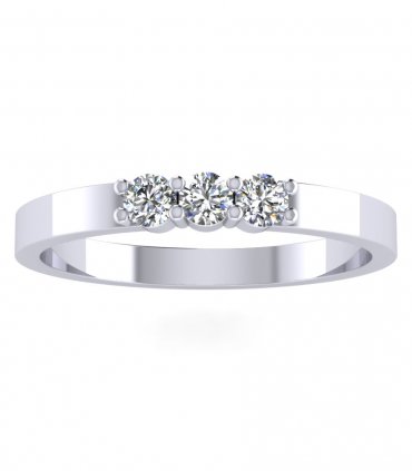 Обручальное кольцо с бриллиантами В-118 - фото