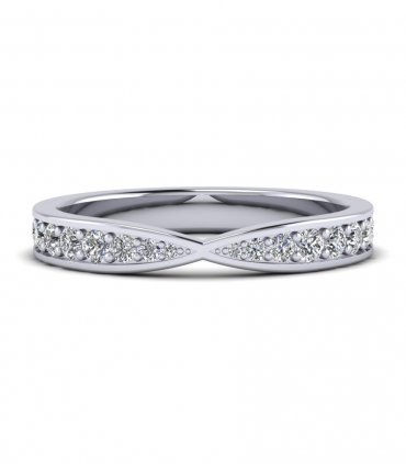 Обручальное кольцо с бриллиантами В-225 - превью 3