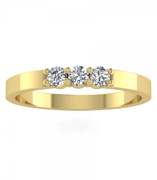 Обручальное кольцо с бриллиантами В-118 - превью 3