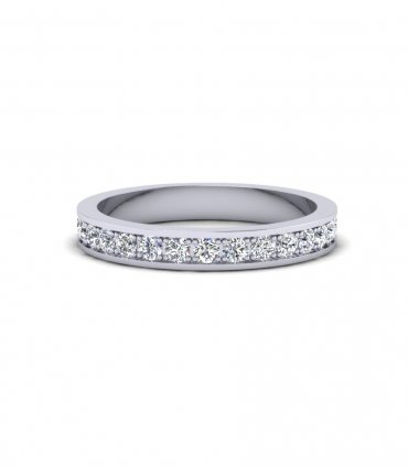 Обручальное кольцо с бриллиантами В-054 - фото
