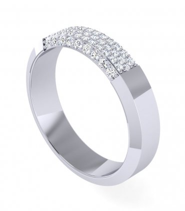 Обручальное кольцо с бриллиантами В-304 - превью 3