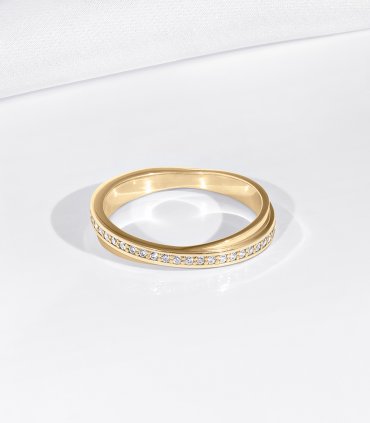 Обручальное кольцо с бриллиантами В-504 - превью 2
