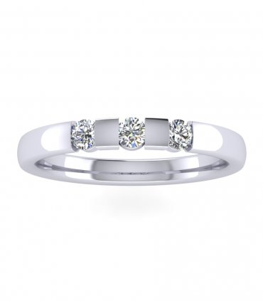 Обручальное кольцо с бриллиантами В-117 - фото