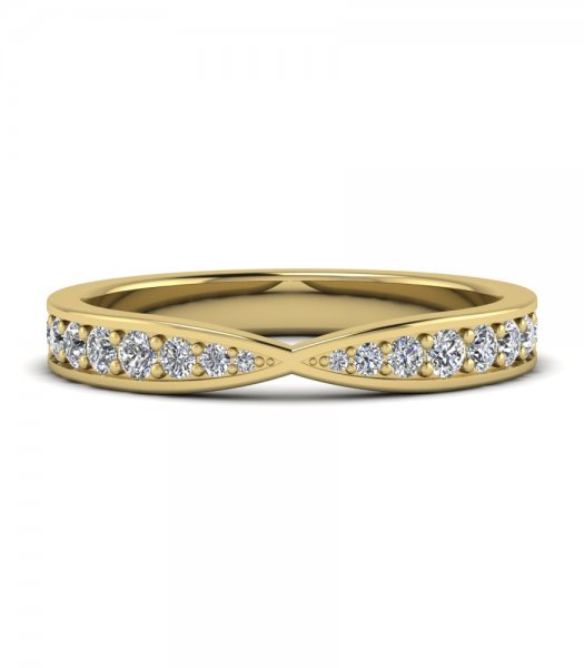 Обручальное кольцо с бриллиантами В-225 - превью 4