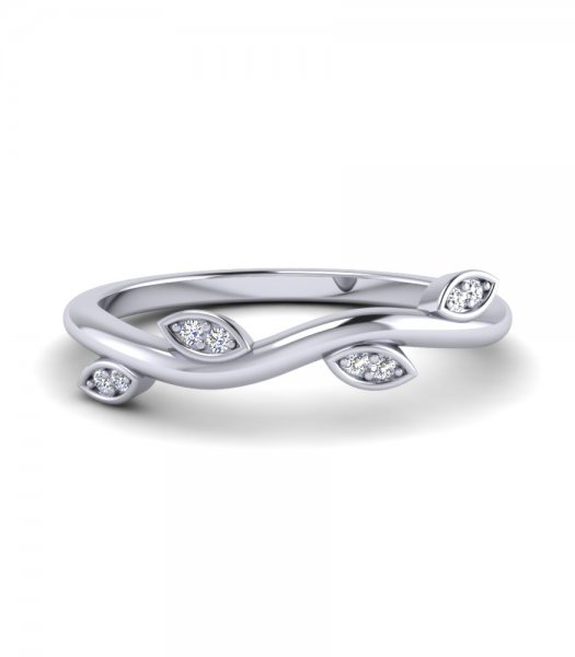 Обручальное кольцо с бриллиантами В-227 - превью 3