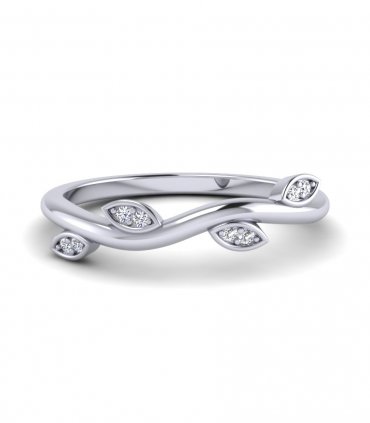 Обручальное кольцо с бриллиантами В-227 - превью 3