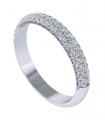 Обручальное кольцо с бриллиантами В-303 - превью 3