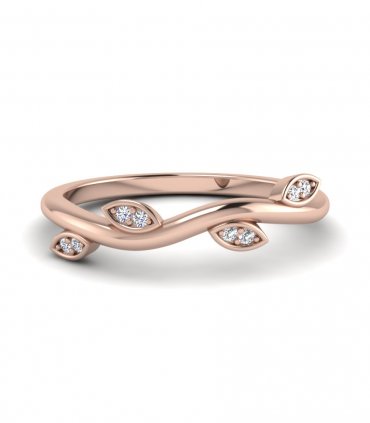 Обручальное кольцо с бриллиантами В-227 - превью 2