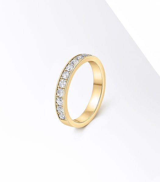 Обручальное кольцо с бриллиантами В-054 - превью 2