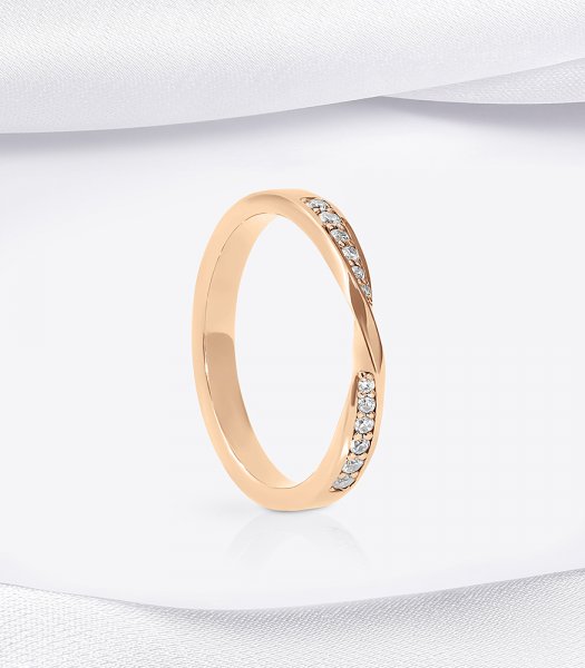 Обручальное кольцо с бриллиантами В-105 - превью 2