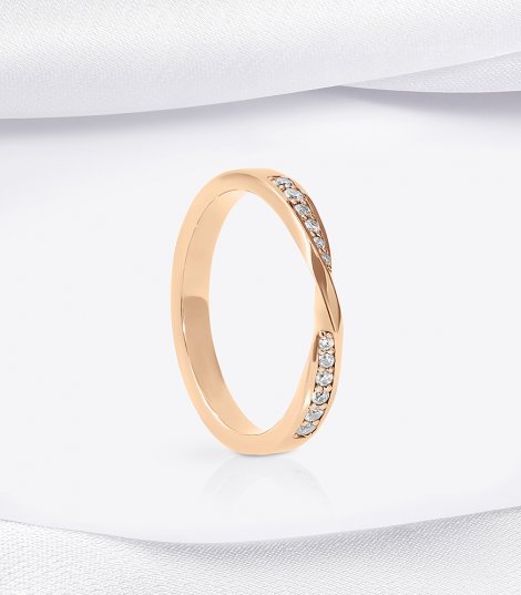 Обручальное кольцо с бриллиантами В-105 фото 2