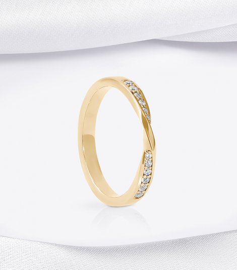 Обручальное кольцо с бриллиантами В-105 фото 3