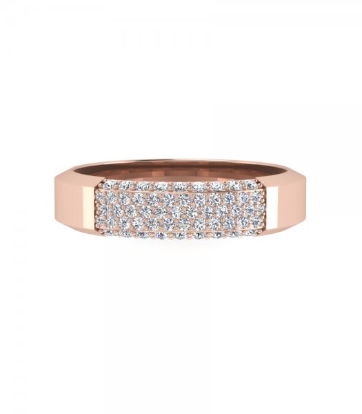 Обручальное кольцо с бриллиантами B-405 - превью 4