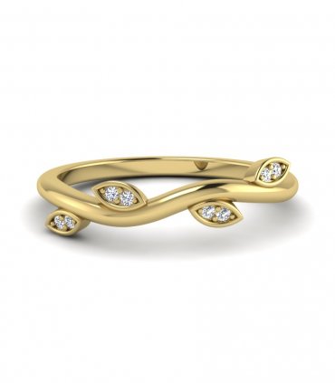 Обручальное кольцо с бриллиантами В-227 - превью 4