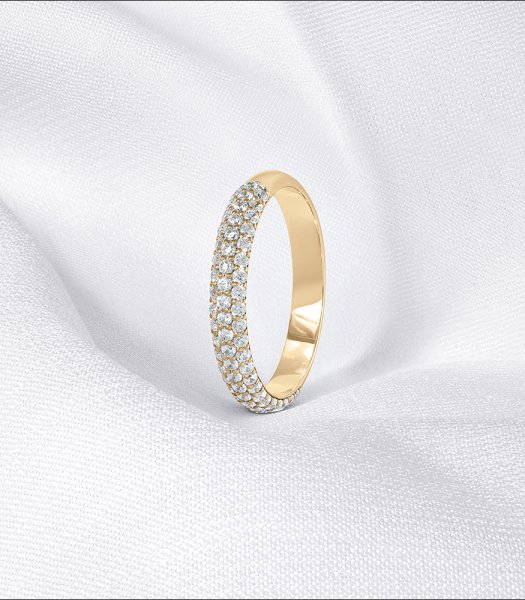 Обручальное кольцо с бриллиантами В-303 - превью 3