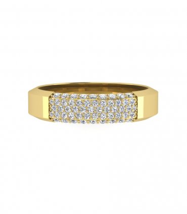 Обручальное кольцо с бриллиантами B-405 - превью 2