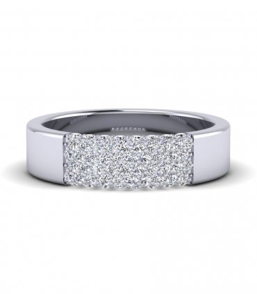 Обручальное кольцо с бриллиантами В-224 - превью 3