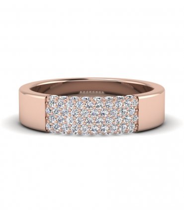 Обручальное кольцо с бриллиантами В-224 - превью 4