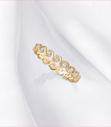 Обручальное кольцо с бриллиантами В-226 - превью 3