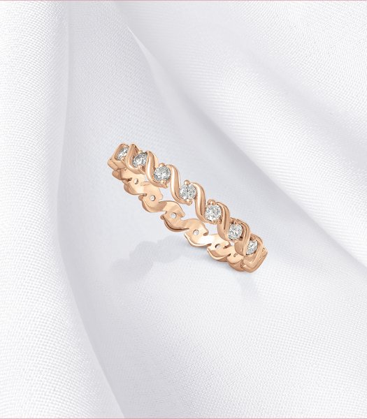 Обручальное кольцо с бриллиантами В-226 - фото