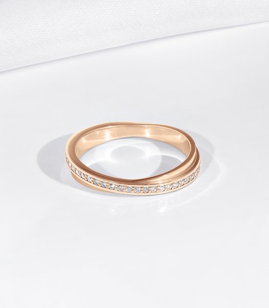 Обручальное кольцо с бриллиантами В-504 - превью 3
