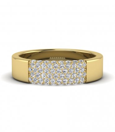 Обручальное кольцо с бриллиантами В-224 - превью 2