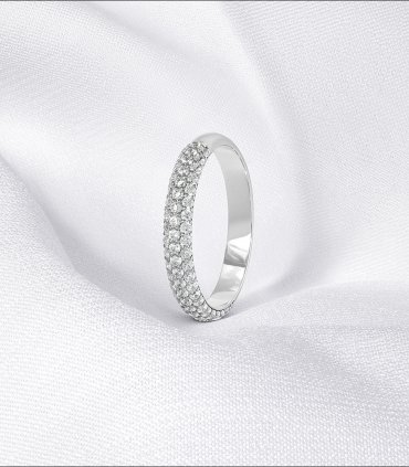 Обручальные кольца из белого золота с бриллиантами В-303 - превью 1