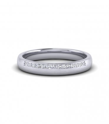 Обручальные кольца из белого золота с бриллиантами В-222 - превью 1