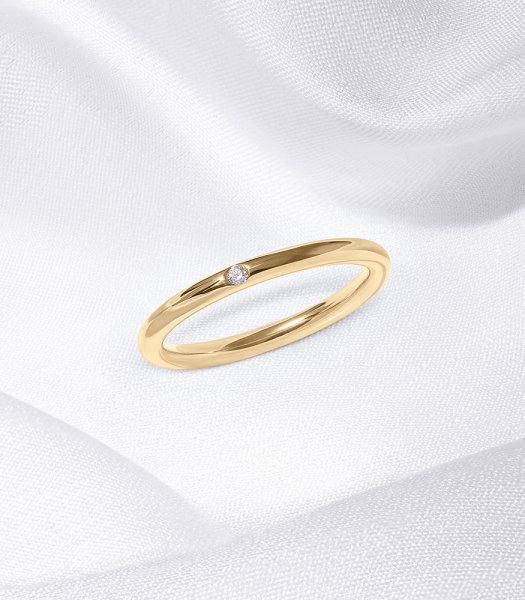 Обручальное кольцо с бриллиантом В-090 - превью 3