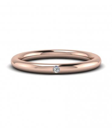 Обручальное кольцо с бриллиантом В-090 - превью 3