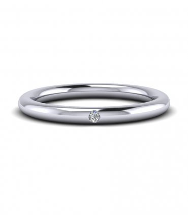 Обручальное кольцо с бриллиантом В-090 - превью 2